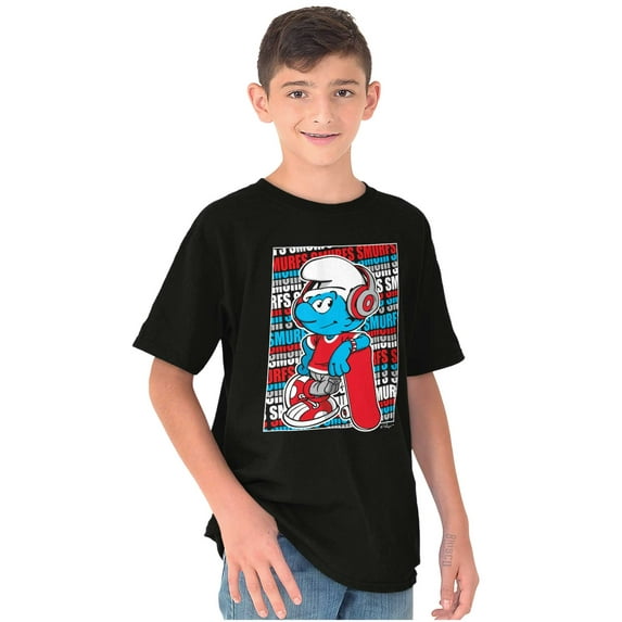 Urban Skateboard Streetwear Smurf Crewneck T Shirts Boy Girl Teen Brisco Brands S