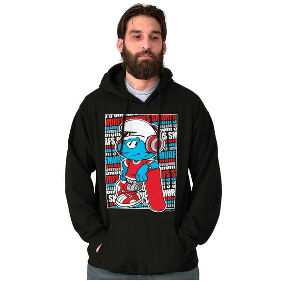 Urban Skateboard Streetwear Smurf Unisex Plus Size Hoodie Brisco Brands 4X