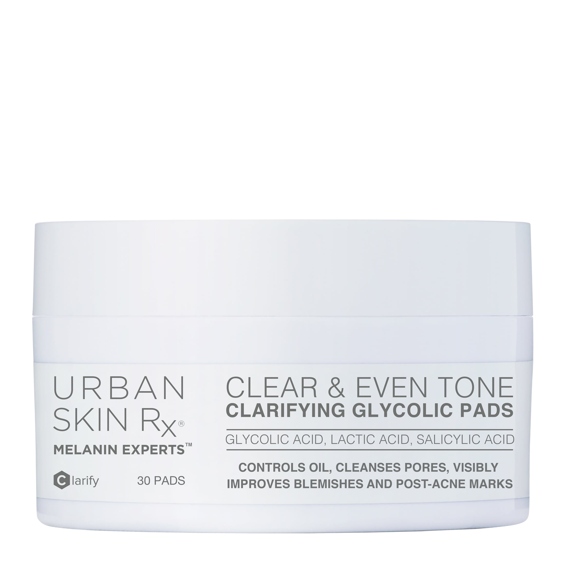 Urban Skin Rx Clear & Even Tone Clarifying Glycolic Pads 30 Count
