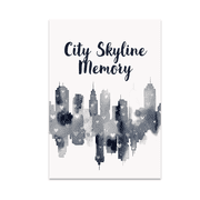 Urban Skyline Memory Watercolor Art - City Lover - 13x19 Poster Print