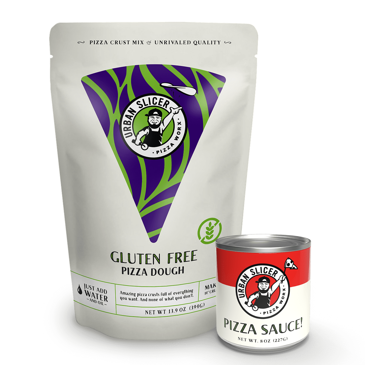 Urban Slicer - Pizza Kit - 1 Bag Gluten Free - 1 Pizza Sauce