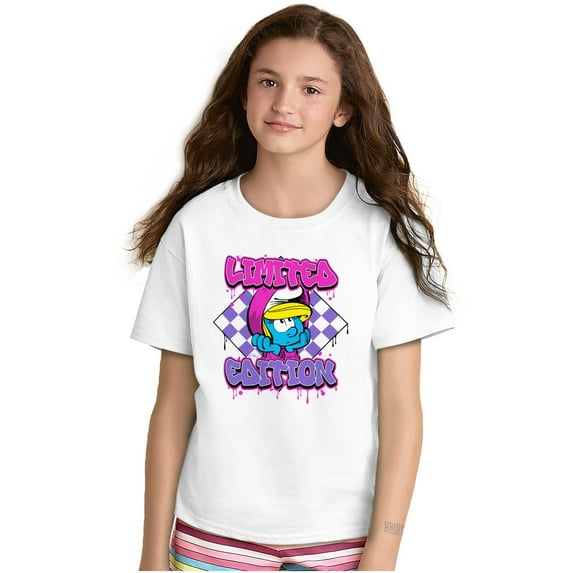 Urban Smurfette Limited Edition Girls Kids T Shirt Tees Teen Brisco Brands S