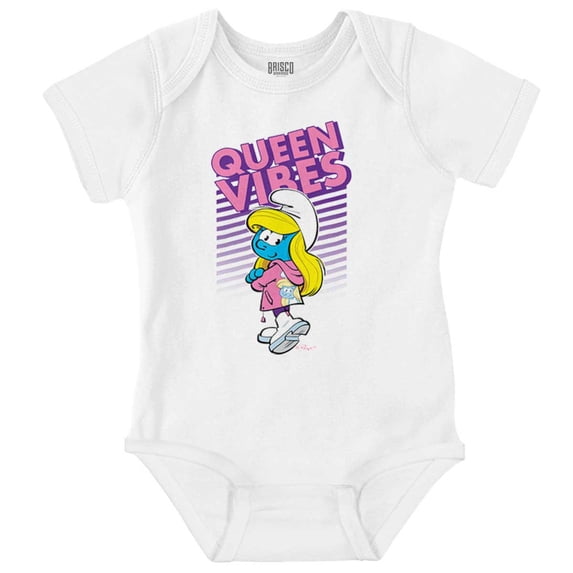 Urban Smurfette Queen Vibes Cartoon Bodysuit Jumper Girls Infant Baby Brisco Brands NB