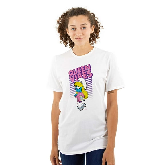 Urban Smurfette Queen Vibes Cartoon Women's Graphic T Shirt Tees Brisco Brands S