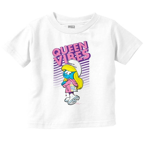 Urban Smurfette Queen Vibes Cartoon Youth T Shirt Tee Girls Infant Toddler Brisco Brands 4T