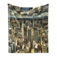 thumbnail image 1 of Urban Soft Flannel Fleece Blanket, Melbourne Cityscape Modern Australia Architecture Buildings Metropolis Dramatic Sky, Cozy Plush for Indoor and Outdoor Use, 50" x 60", Multicolor, by Ambesonne, 1 of 6