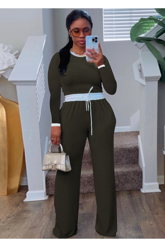 Urban Sophisticate Two-Piece Set (L, Green)