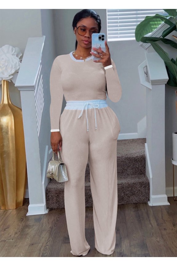 Urban Sophisticate Two-Piece Set (L, Off-White)