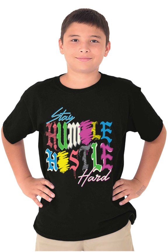 Urban Stay Humber Hustle Hard Crewneck T Shirts Boy Girl Teen Brisco Brands X