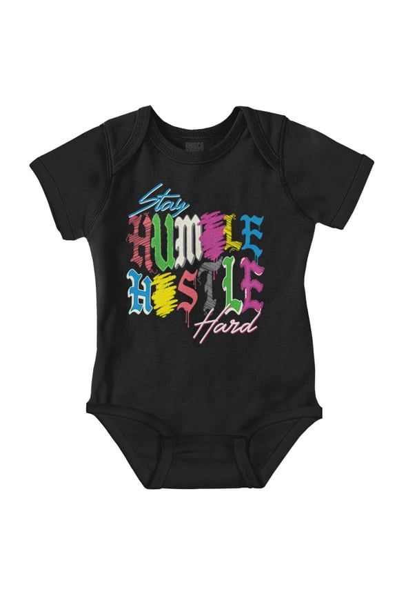 Urban Stay Humber Hustle Hard Romper Boys or Girls Infant Baby Brisco Brands 12M