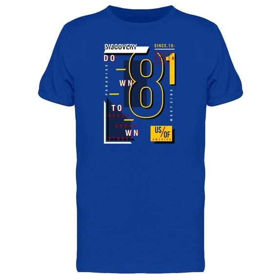 Urban Street 8 Number Graphic T-Shirt Men -Image by Shutterstock, Male x-Large