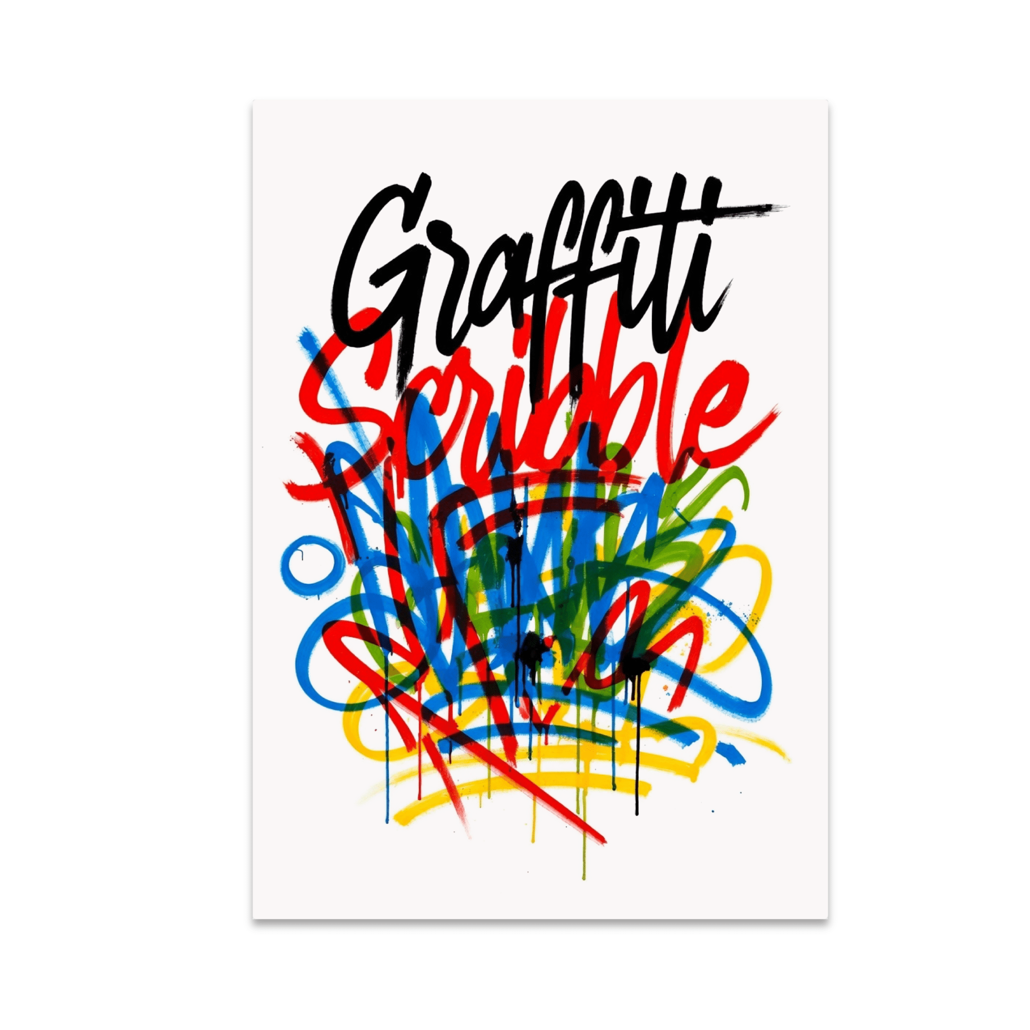 Urban Street Art Wall Decor - Graffiti Scribble Enthusiast - 13x19 ...