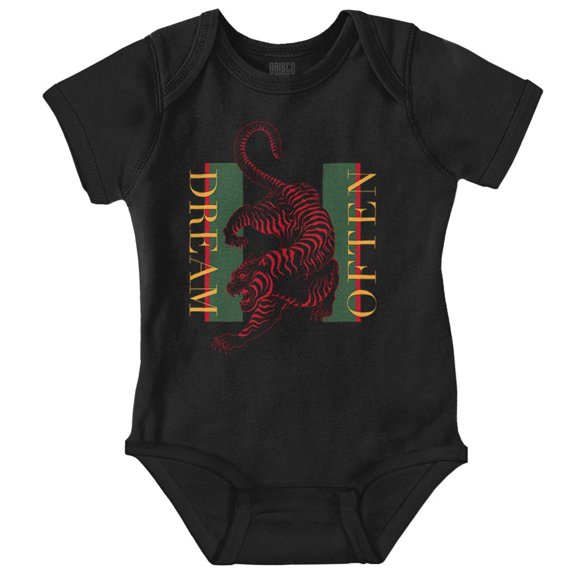 Urban Streetwear Dream Often Tiger Romper Boys or Girls Infant Baby Brisco Brands NB