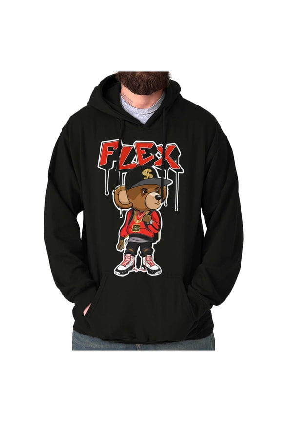 Urban Streetwear Flex Teddy Bear Hoodie Sweatshirt Women Men Brisco Brands X