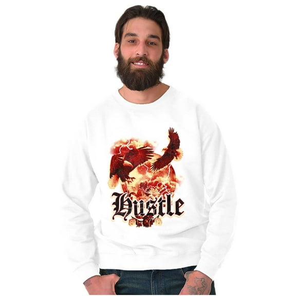 Urban Streetwear Hustle Bald Eagles Sweatshirt for Men or Women Brisco Brands X