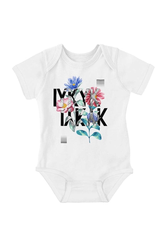 Urban Streetwear IYKYK Flowers Romper Boys or Girls Infant Baby Brisco Brands NB