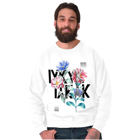 Urban Streetwear IYKYK Flowers Unisex Plus Fleece Graphic Sweatshirt Brisco Brands 2X