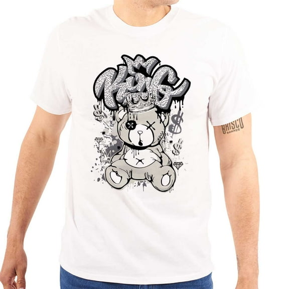 Urban Streetwear King Teddy Bear Men's Graphic T Shirt Tees Brisco Brands M