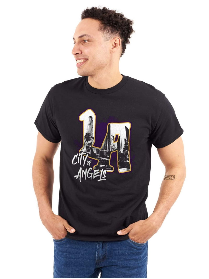 Urban Streetwear LA City of Angels Plus Size Crewneck Graphic Tee Shirt  Brisco Brands 2X - Walmart.com, image size:800x1067