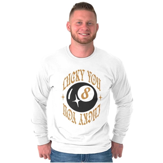 Urban Streetwear Lucky You 8 Ball Long Sleeve TShirt Men Women Brisco Brands X
