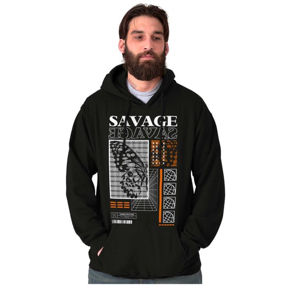 Urban Streetwear Savage Butterfly Hoodie Sweatshirt Women Men Brisco Brands M