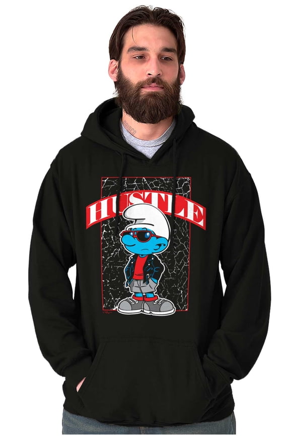 Urban Streetwear Smurf Hustle Cartoon Hoodie Sweatshirt Women Men Brisco Brands M