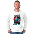 thumbnail image 1 of Urban Streetwear Smurf Kanji Savage Long Sleeve TShirt Men Women Brisco Brands S, 1 of 1