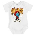 thumbnail image 1 of Urban Streetwear Smurf Savage Cartoon Romper Boys or Girls Infant Baby Brisco Brands 6M, 1 of 6
