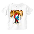 thumbnail image 1 of Urban Streetwear Smurf Savage Cartoon Toddler Boy Girl T Shirt Infant Toddler Brisco Brands 6M, 1 of 5
