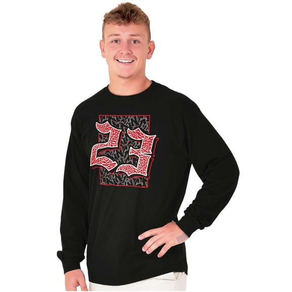 Urban Streetwear Sports 23 King Men's Big & Tall Long Sleeve Graphic Tee Brisco Brands 3X