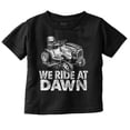 thumbnail image 1 of Funny We Ride At Dawn Lawn Mower Infant Toddler Graphic Tee For Boys or Girls Brisco Brands 5T, 1 of 5