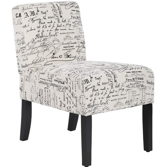 PayLessHere dining Chairswith Solid Wood Legs,Design Modern Fabric Living Room Chairs,White