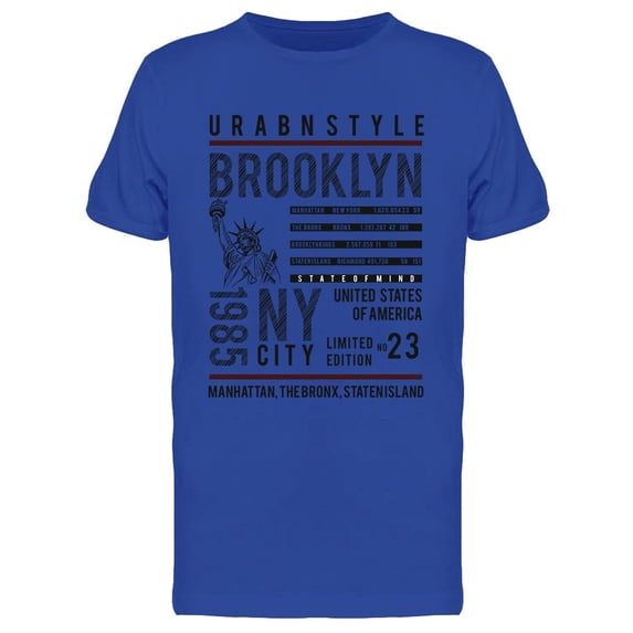 Urban Style Brooklyn N Y T-Shirt Men -Image by Shutterstock, Male Small