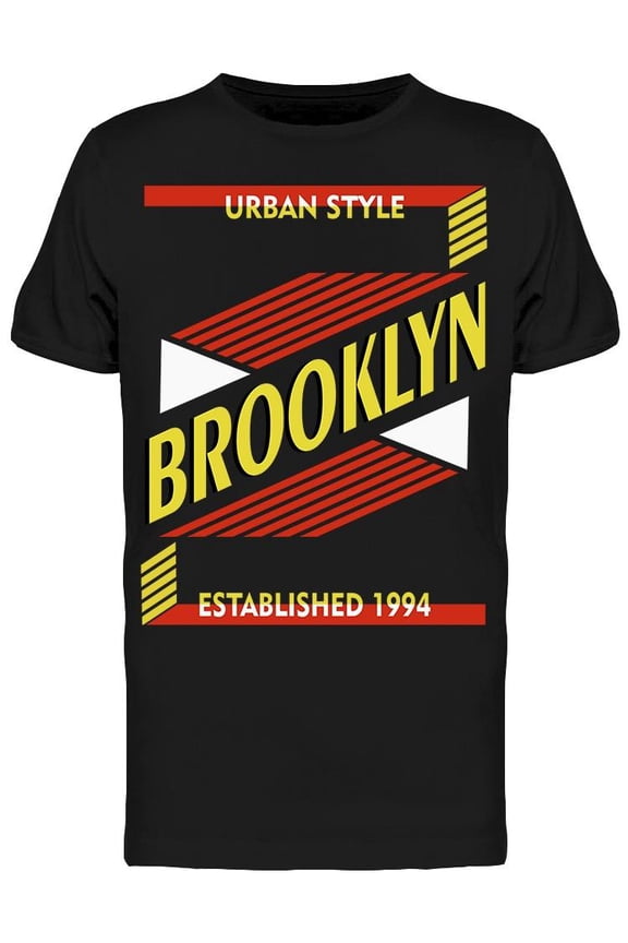 Urban Style Established Brooklyn T-Shirt Men -Image by Shutterstock, Male Medium