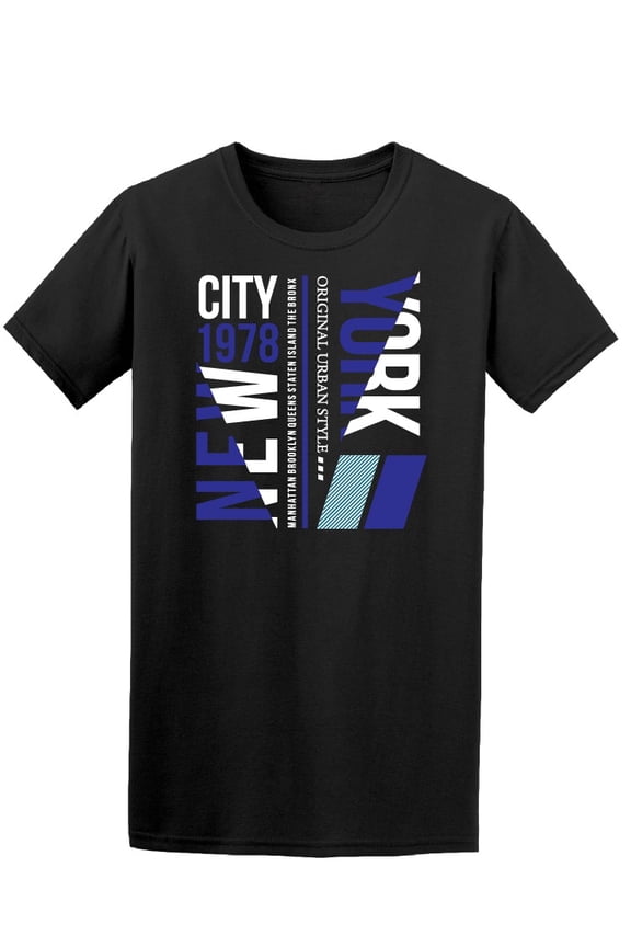 Urban Style New York City T-Shirt Men -Image by Shutterstock, Male Small