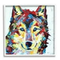 thumbnail image 1 of Urban Style Wolf Abstract Animals & Insects Painting White Framed Art Print Wall Art, 1 of 7