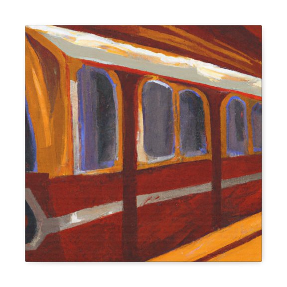 "Urban Subway Reflection" - Canvas