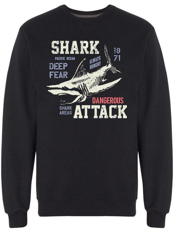 Urban Surf Beach Shark Pacific Sweatshirt Men -Image by Shutterstock, Male XX-Large