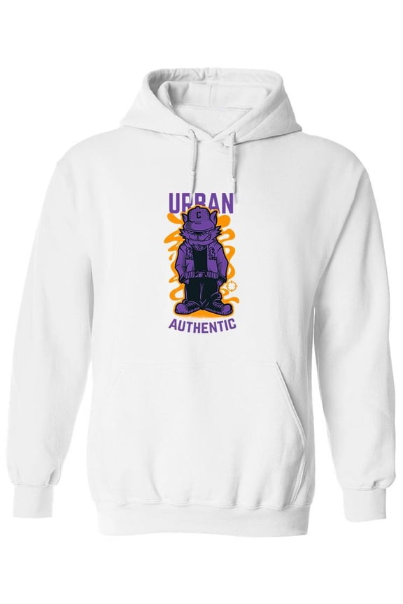Urban Swag Cat Hoodie Men -Image by Shutterstock, Male Large