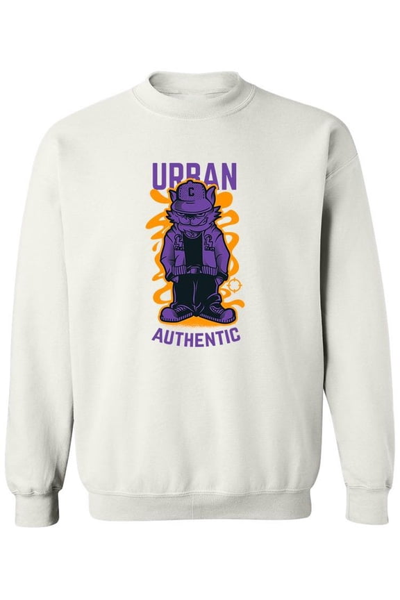 Urban Swag Cat. Sweatshirt Men -Image by Shutterstock, Male Small