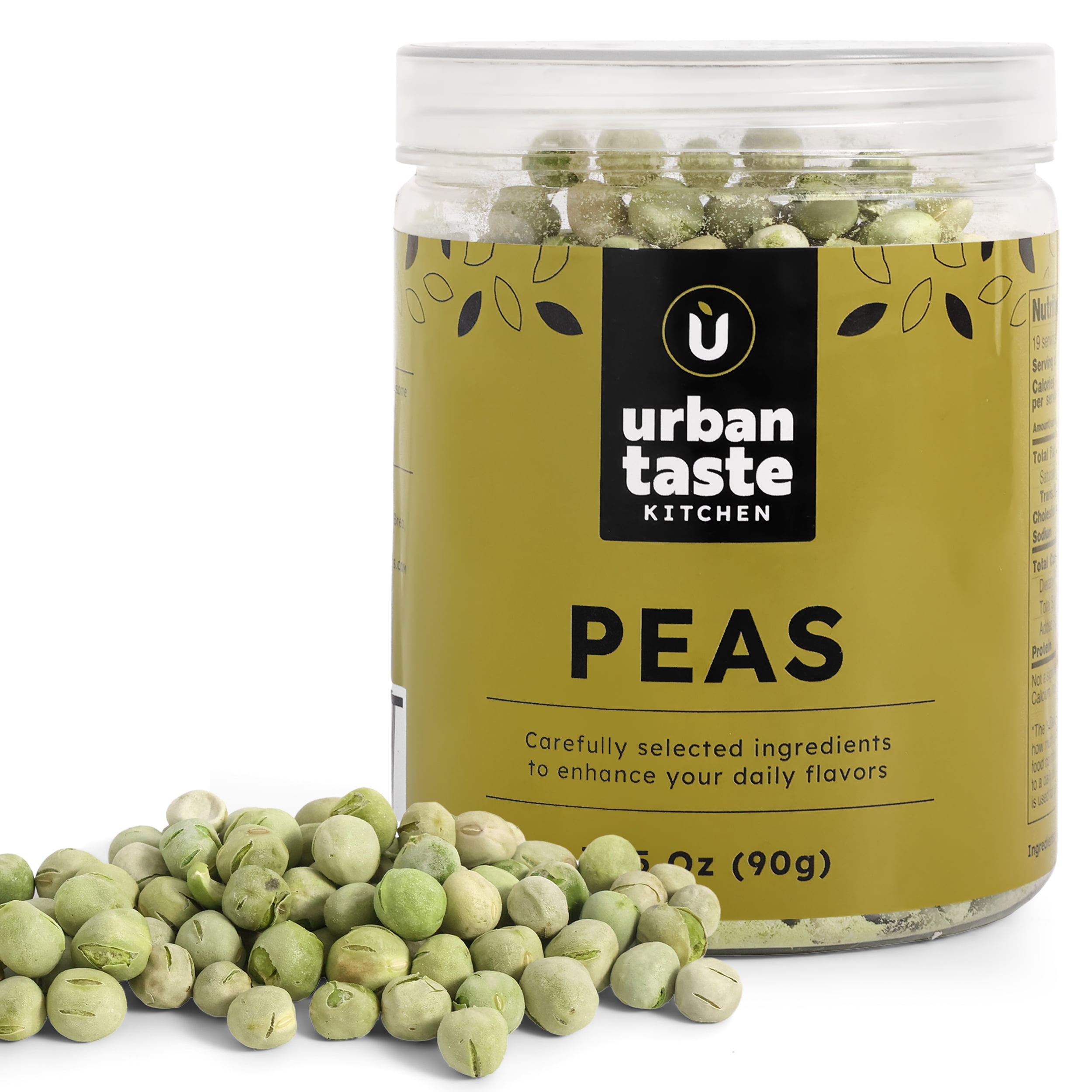 Urban Taste Kitchen Dehydrated Essential Vegetables Air-Dried Peas, No Additives, Shelf-Stable for Soups, Pantry, Mixes, Ramen Toppings, Cooking, Camping \u0026 Emergency Storage