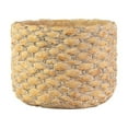 thumbnail image 1 of Urban Terracotta Round Pot with Thick Basket Weave Design Body Washed Finish Amber, 1 of 5