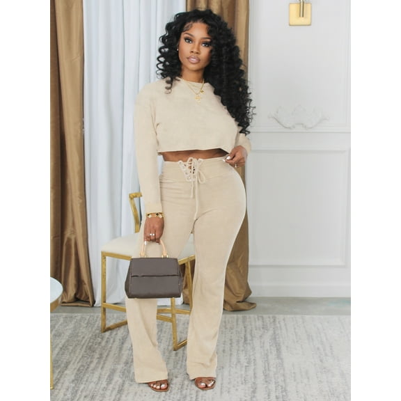 Urban Textured 2-Piece Set (XL, Beige)