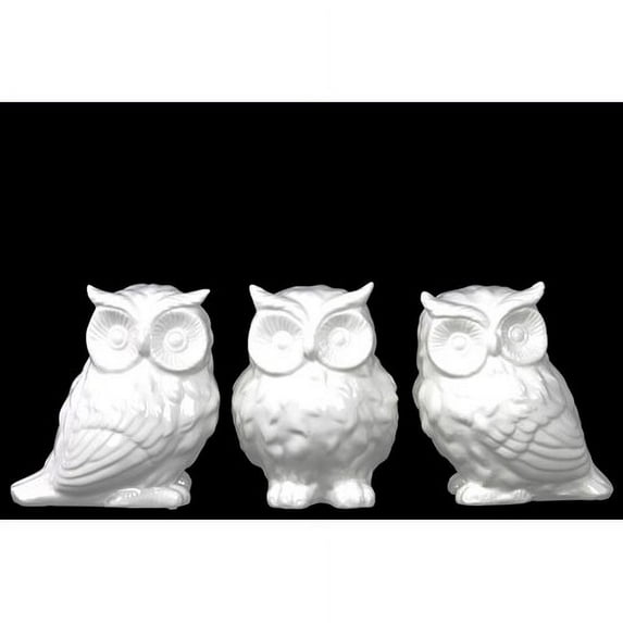 Urban Trends 3 Piece Owl Figurine Set