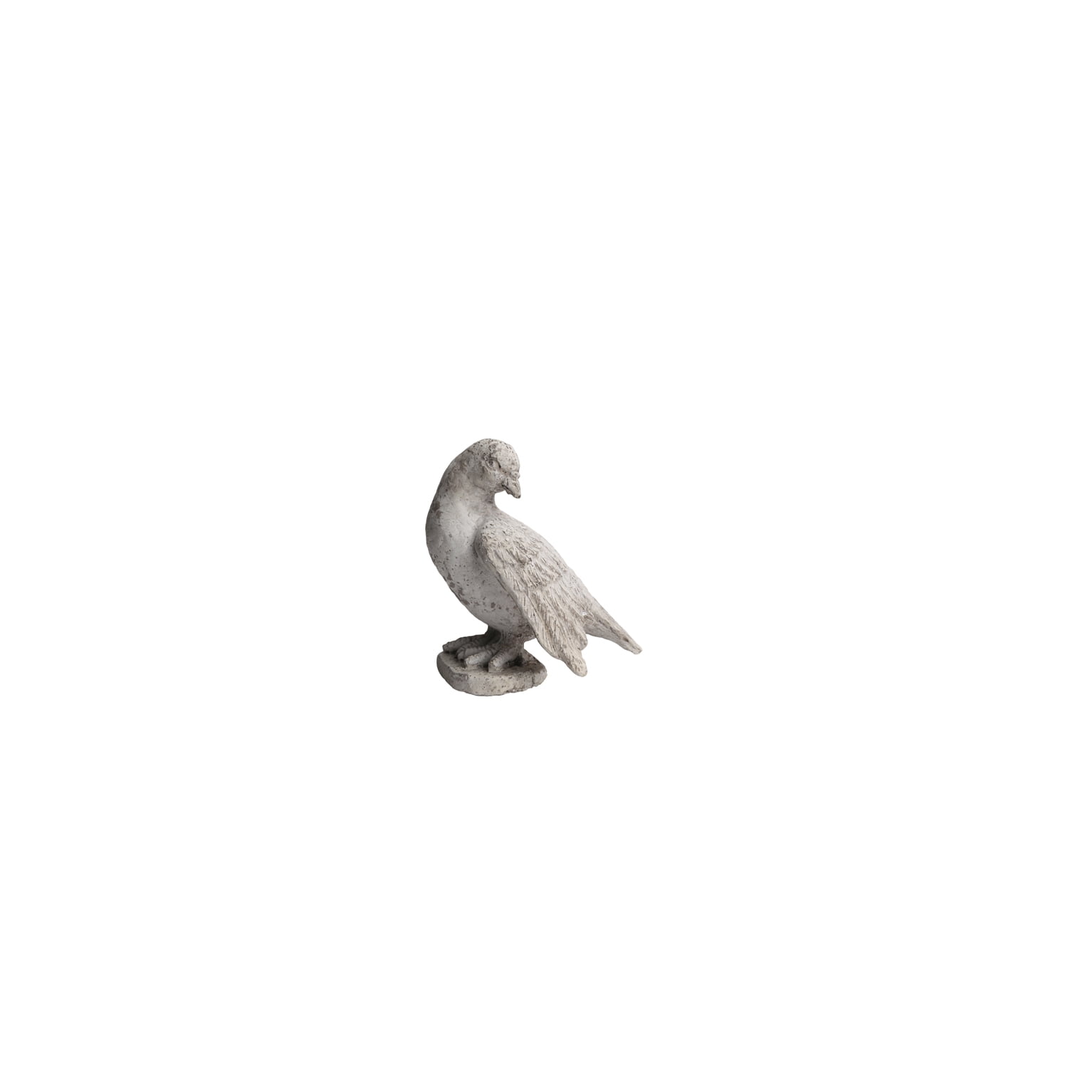 Distressed Gray Cement Cardinal Bird Figurine
