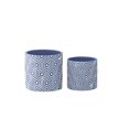 thumbnail image 1 of Cement Round Pot Painted Finish Blue-5.00"H -37, 1 of 1