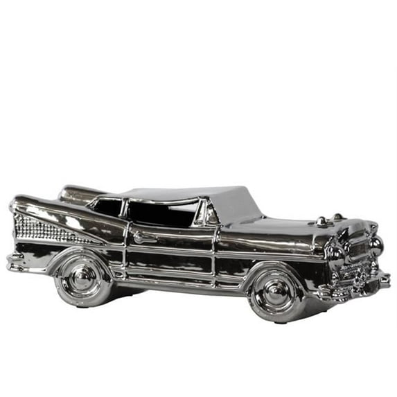 Urban Trends Collection 27309 Ceramic 1957 Chevrolet Bel Air Sport Coupe Car Figurine Polished Chrome Silver