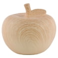 thumbnail image 1 of UTC47008 Ceramic Apple Figurine LG Wood Grained Natural Finish Cream, 1 of 2