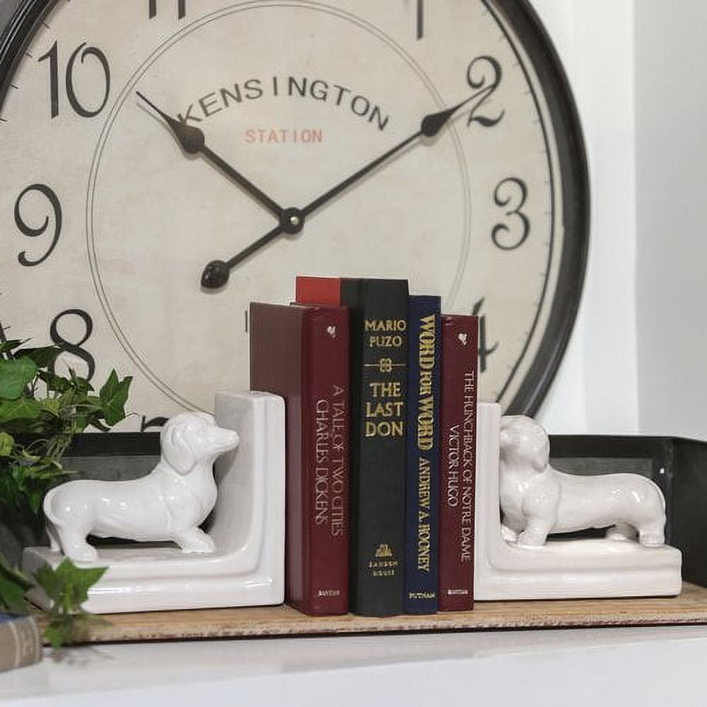 Urban Trends Ceramic Dachshund Dog Bookend (Set of 2)