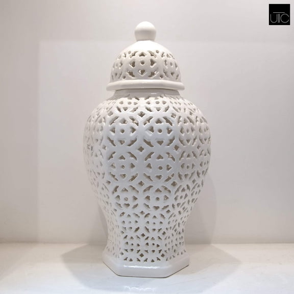 Valen Gloss White Temple Jar